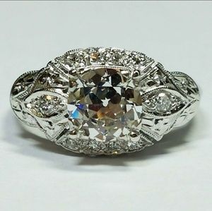 1.25ct Retro Diamond 14k Engagement Ring